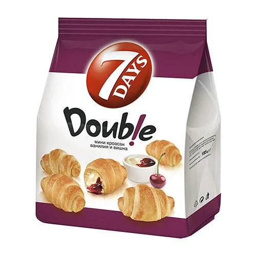 7 Days Double Cherry Vanilla Croissant 185g, front of pack