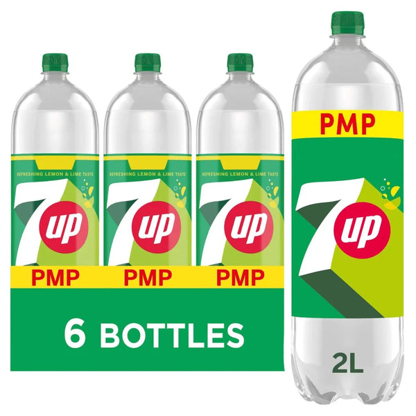 7UP Regular Lemon & Lime 2L Bottle, front of pack