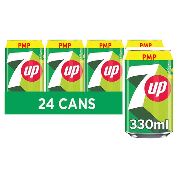 7UP Regular Lemon & Lime Can 330ml, front of pack