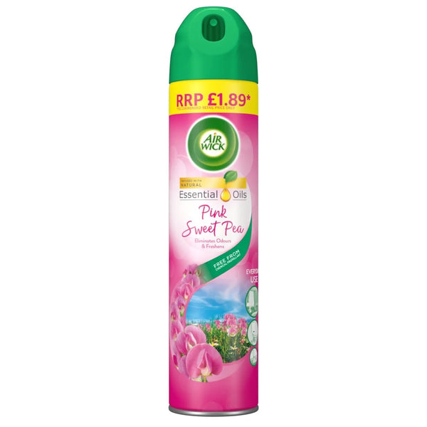 Air Wick Pink Sweet Pea Aerosol 300ml, front of pack