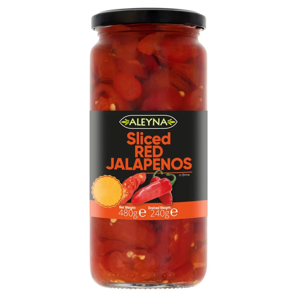 Aleyna Sliced Red Jalapenos 480g, front of pack