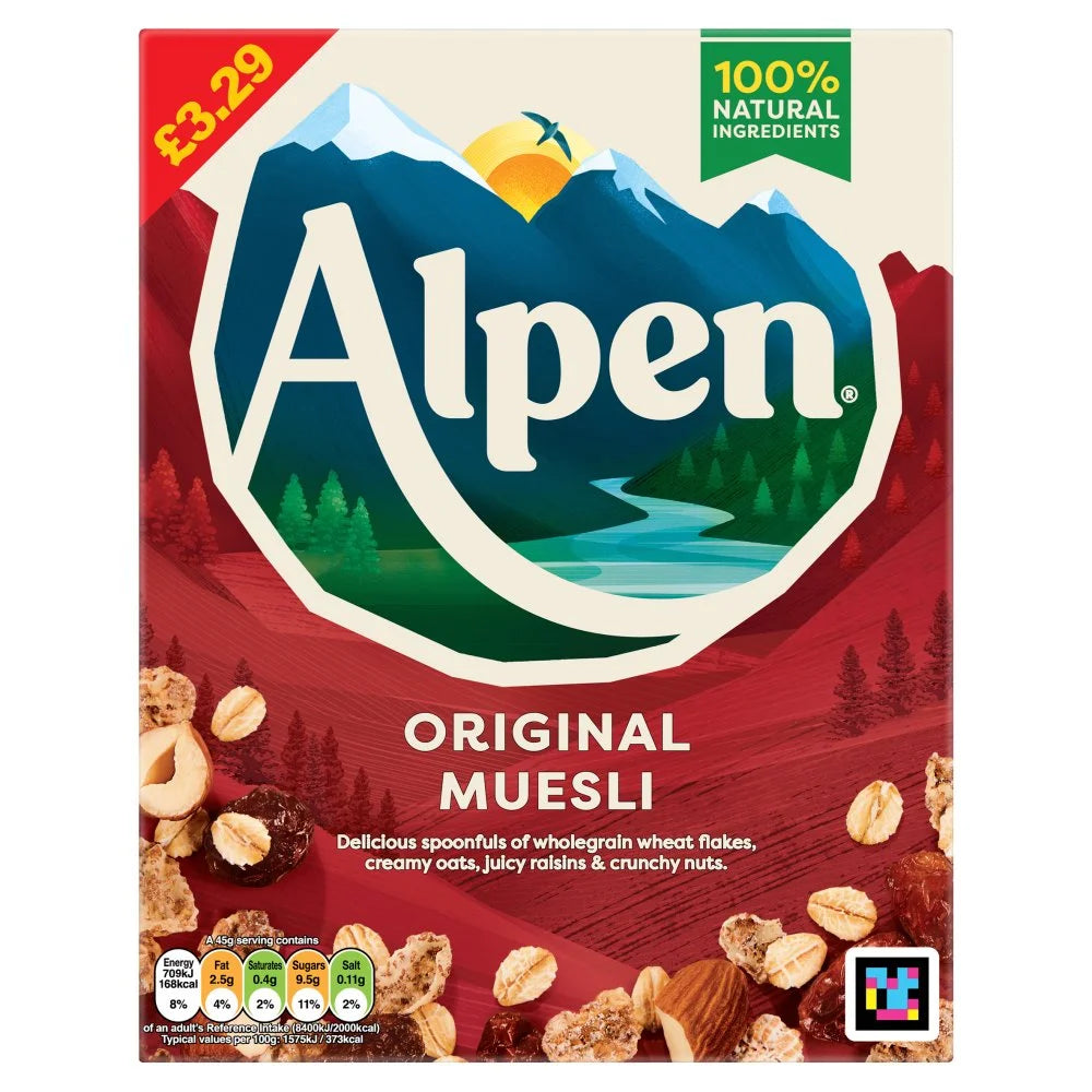 Alpen Original Muesli Breakfast Cereal 550g, front of pack