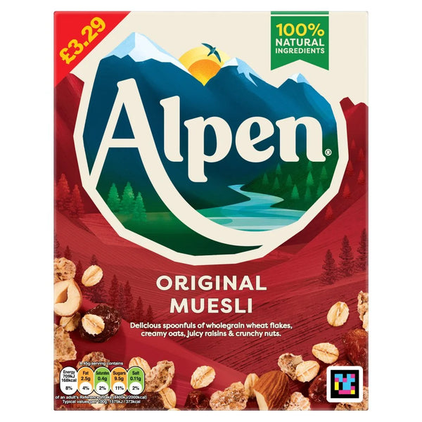 Alpen Original Muesli Breakfast Cereal 550g, front of pack