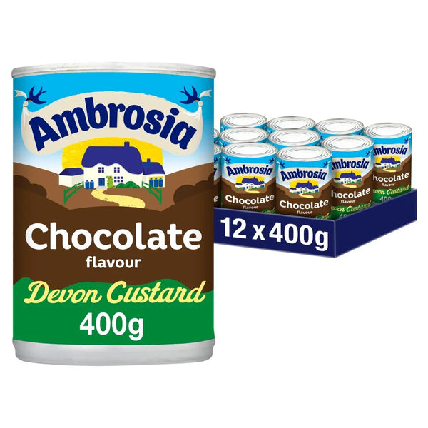 Ambrosia Chocolate Custard Dessert Can 400g, front of pack