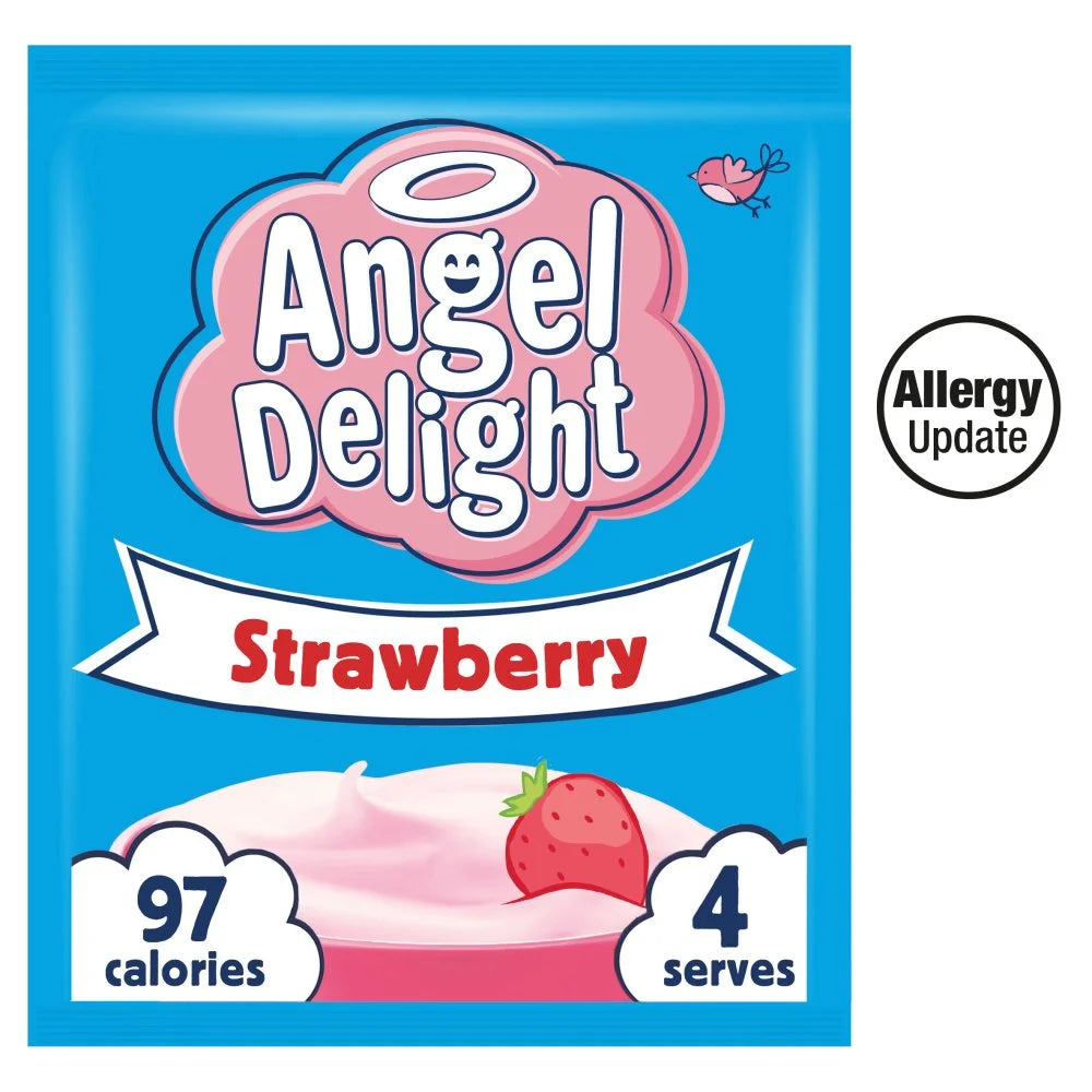 Angel Delight Strawberry Dessert Mix 59g, front of pack
