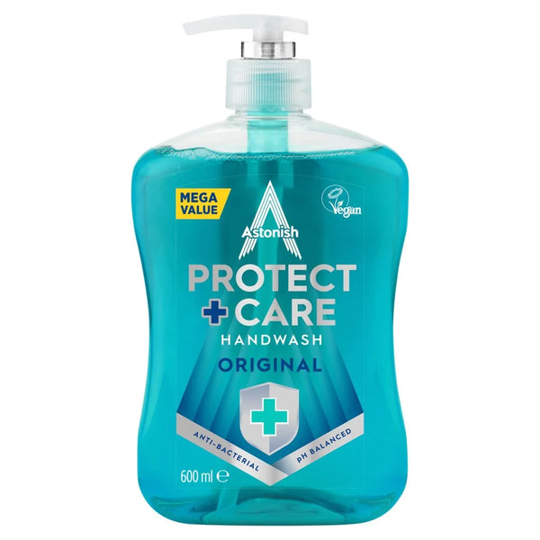Astonish Protect + Care Anti-Bacterial Handwash Original 600ml, front of pack