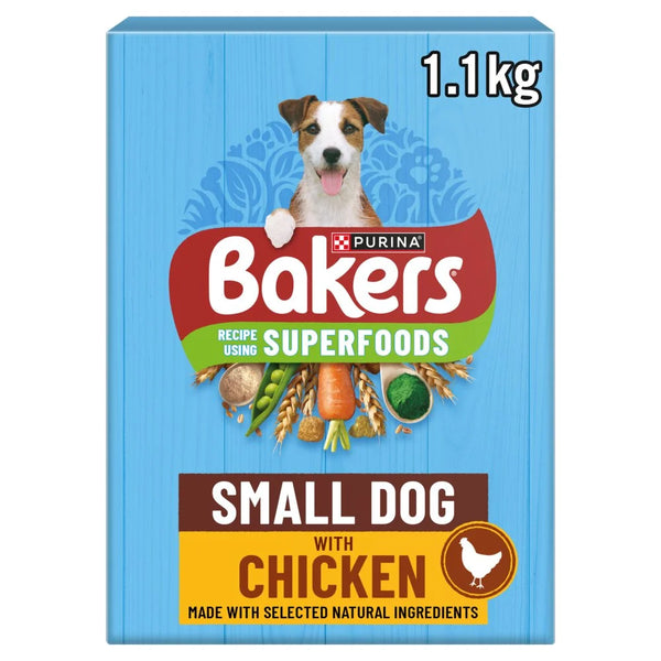 Bakers Superfoods Small Dog Chicken Dry Dog Food 1.1kg, front of pack