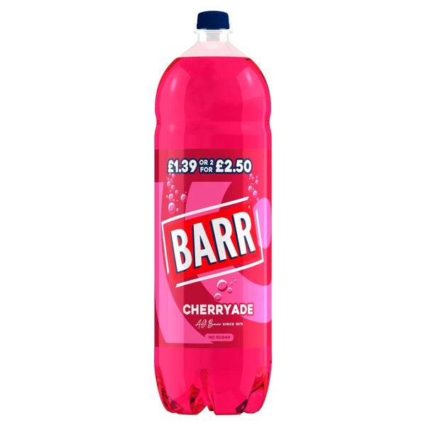 Barr Cherryade Soft Drink 2L Bottle, front of pack