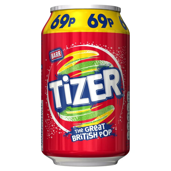 Barr Tizer 330ml, front of pack