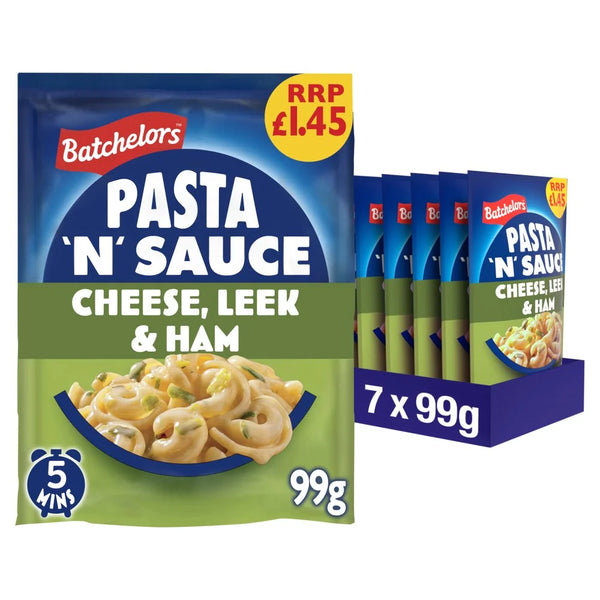 Batchelors Pasta 'n' Sauce Cheese, Leek and Ham Flavour 99g, front of pack