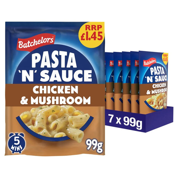 Batchelors Pasta 'n' Sauce Chicken and Mushroom Flavour 99g, front of pack