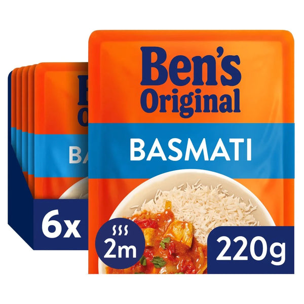 Ben's Original Basmati Microwave Rice 220g, front of pack