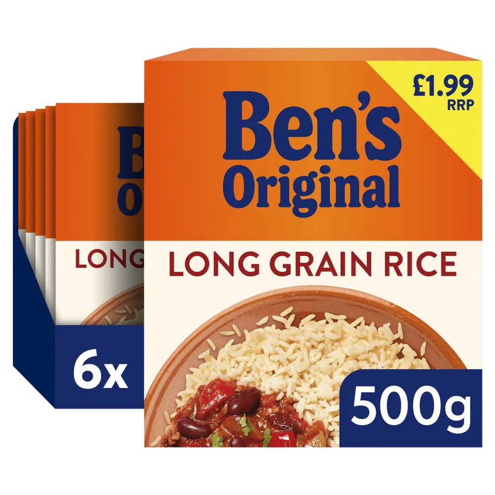 Ben's Original Long Grain Rice 500g, front of pack