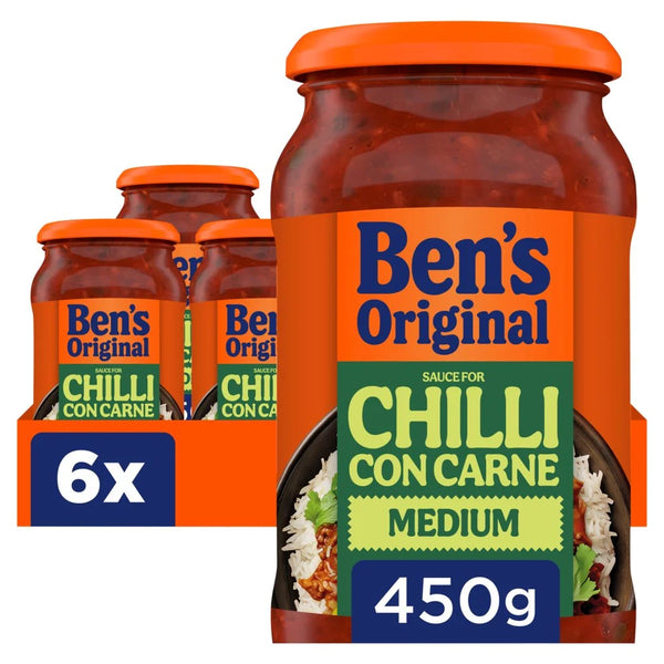 Ben's Original Medium Chilli Con Carne Sauce Jar 450g, front of pack