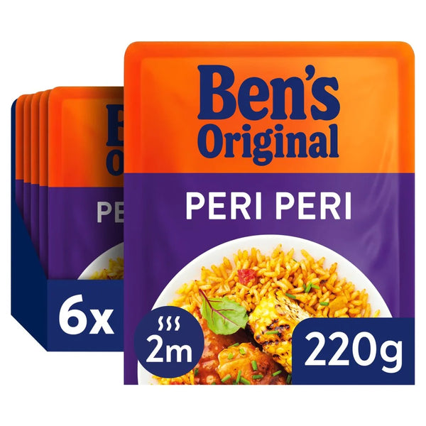 Ben's Original Peri Peri Microwave Rice 220g, front of pack