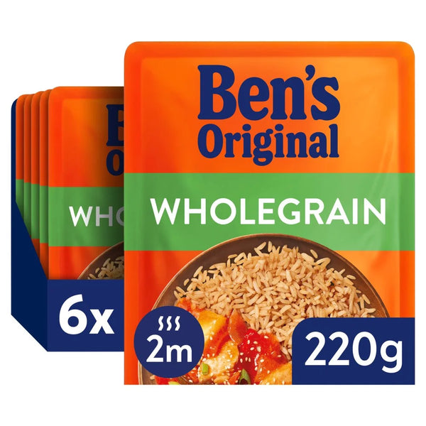 Ben's Original Wholegrain Microwave Rice 220g, front of pack