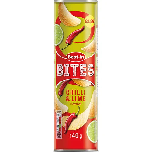 Best-In Bites Chilli and Lime 140g, front of pack