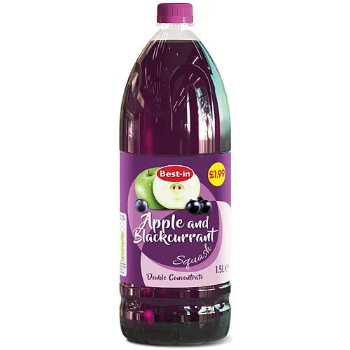 Best-In Blackcurrant and Apple Cordial 1.5L, front of pack