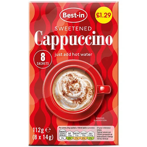 Best-In Cappuccino 112g, front of pack