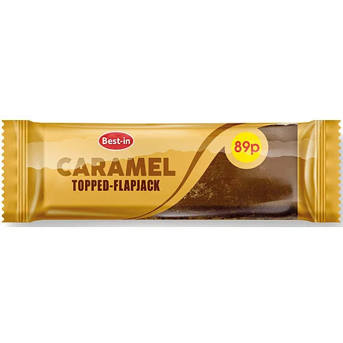 Best-In Caramel Topped Flapjack 85g, front of pack
