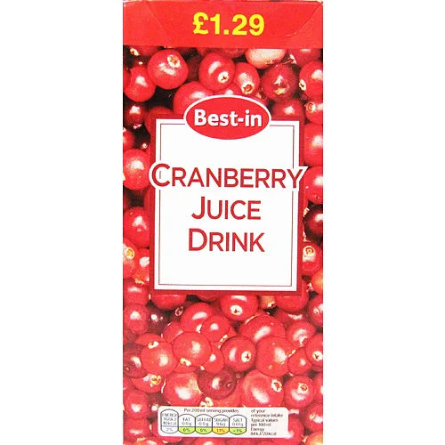 Best-In Cranberry Juice 1L Carton, front of pack
