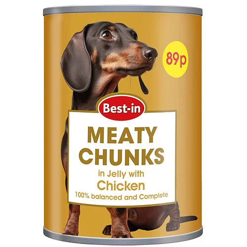 Best-In Dog Food Chicken 400g, front of pack