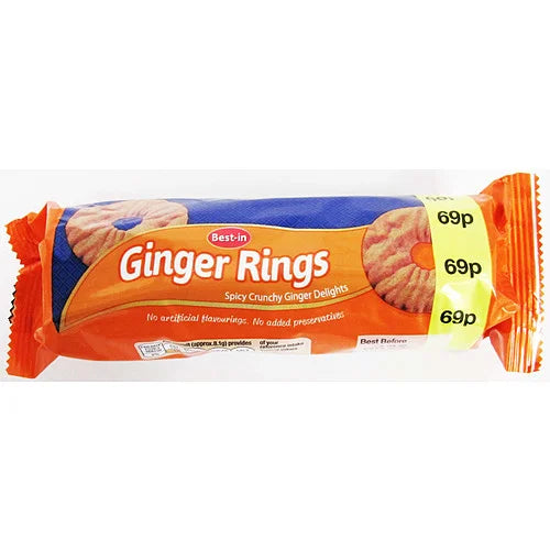 Best-In Ginger Rings Biscuits 150g, front of pack