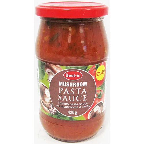 Best-In Pasta Sauce Mushroom 420g, front of pack