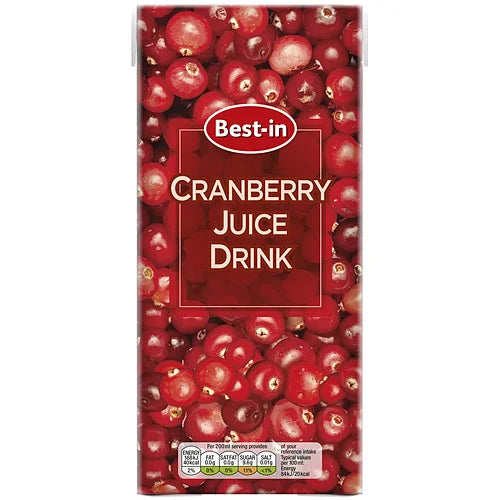 Best-In Pure Cranberry Juice 1L carton, front of pack