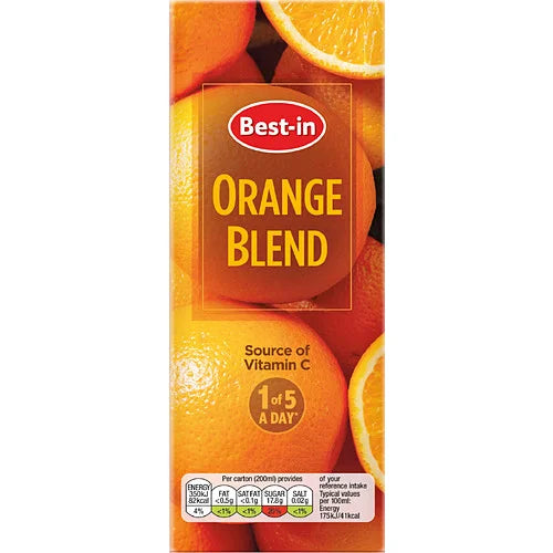 Best-In Pure Orange Juice Blend 200ml, front of pack