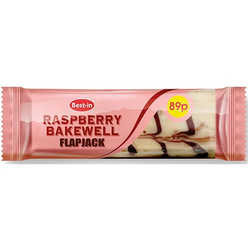 Best-In Raspberry Bakewell Flapjack 85g, front of pack