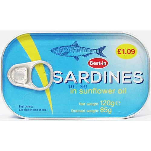 Best-In Sardines in Sunflower Oil 120g, front of pack