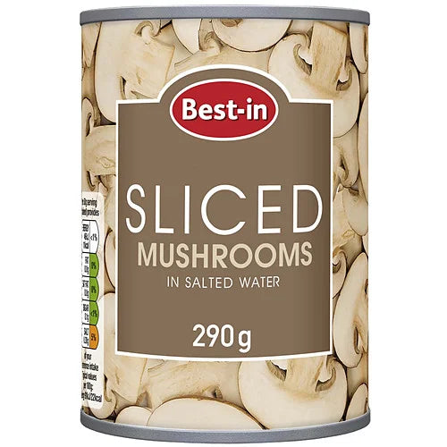 Best-In Sliced Mushrooms 290g, front of pack