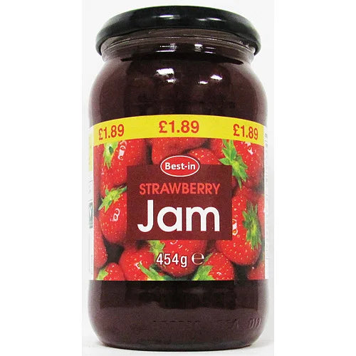 Best-In Strawberry Jam 454g, front of pack