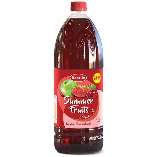 Best-In Summer Fruits Cordial 1.5L, front of pack