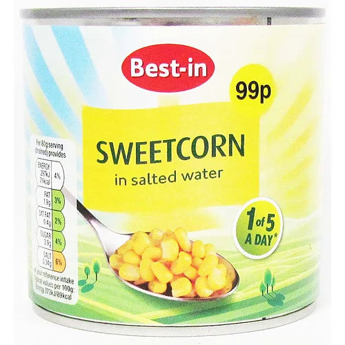 Best-In Sweetcorn 340g, front of pack