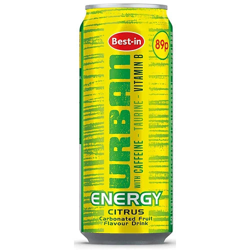 Best-In Urban Energy Drink Citrus 500ml, front of pack