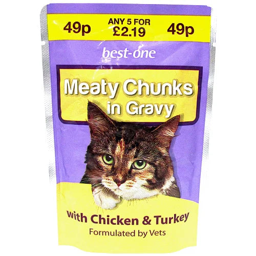 Bestone Cat Pouch Chicken and Turkey 100g, front of pack