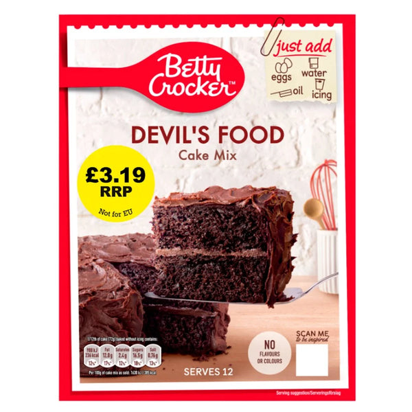 Betty Crocker Devil's Food Cake Mix 425g, front of pack