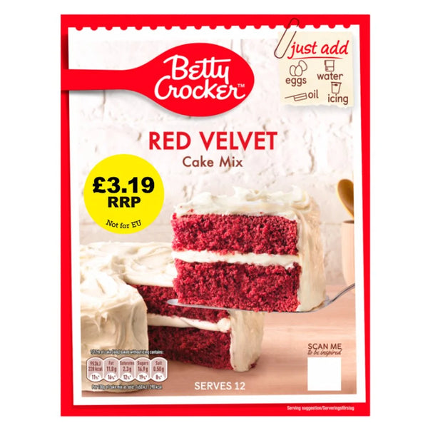 Betty Crocker Red Velvet Cake Mix 425g, front of pack