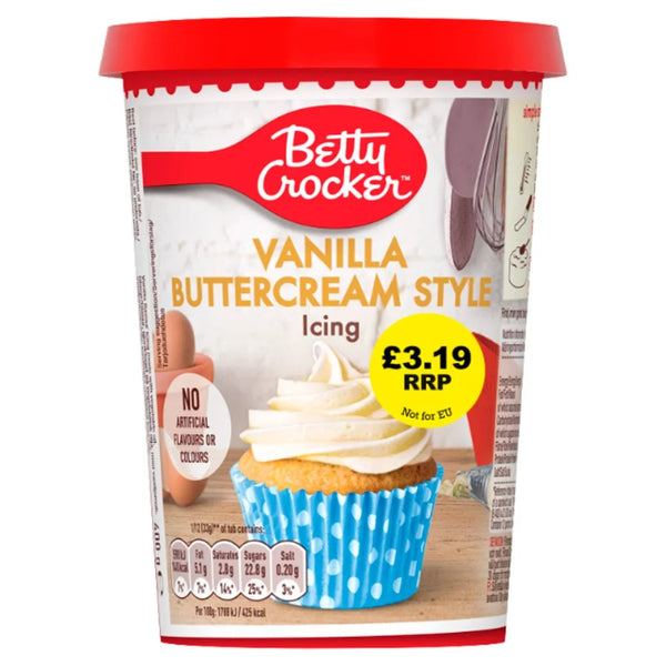 Betty Crocker Vanilla Buttercream Flavour Icing 400g, front of pack