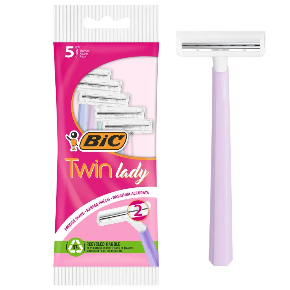 BIC Twin Lady Razors x5, front of pack