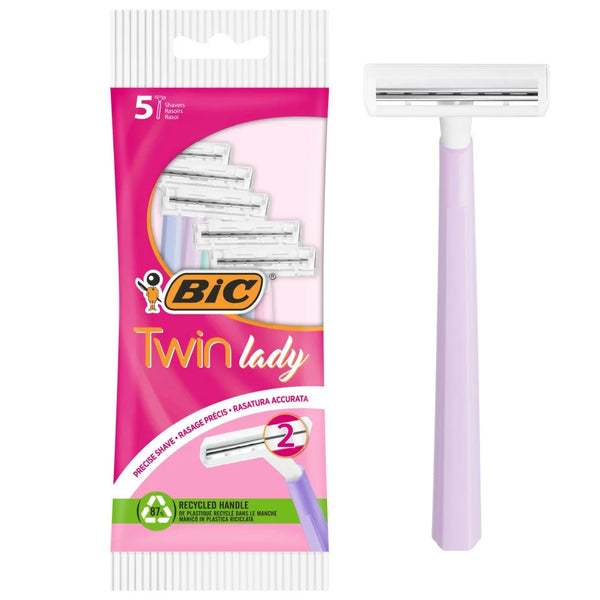 BIC Twin Lady Razors x5, front of pack
