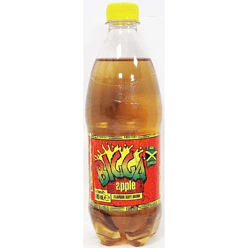 Bigga Apple Flavour Soft Drink 600ml, front of pack