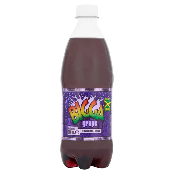 Bigga Grape Flavour Soft Drink 600ml, front of pack