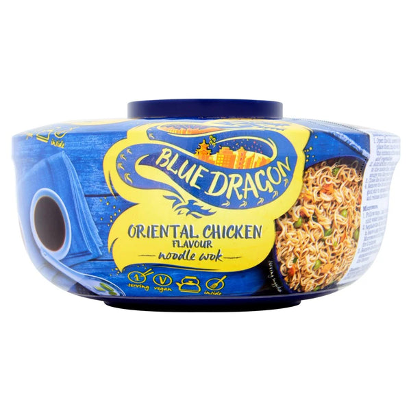 Blue Dragon Oriental Chicken Flavour Noodle Wok 65g, front of pack