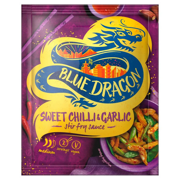 Blue Dragon Sweet Chilli & Garlic Stir Fry Sauce 120g, front of pack
