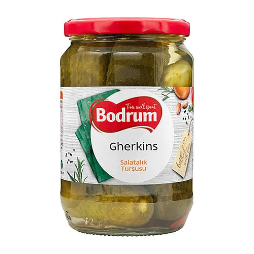 Bodrum Gherkin Pickles 720g, front of pack