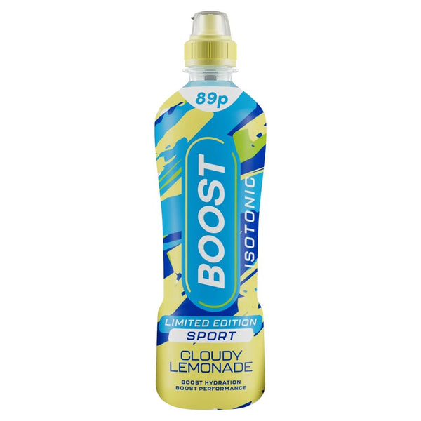 Boost Isotonic Sport Cloudy Lemonade 500ml, front of pack