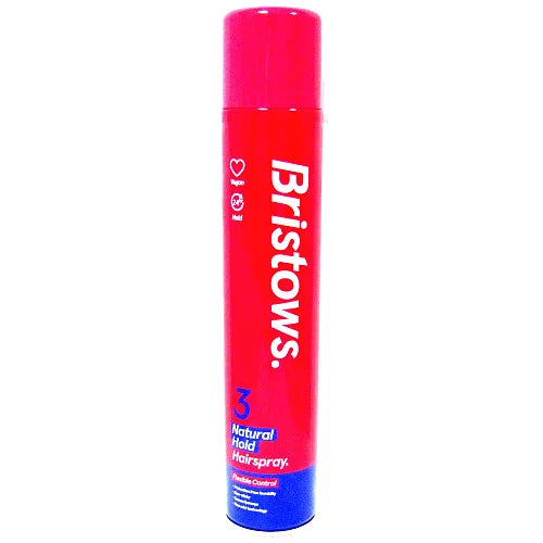 Bristows 3 Natural Hold Hairspray 400ml, front of pack